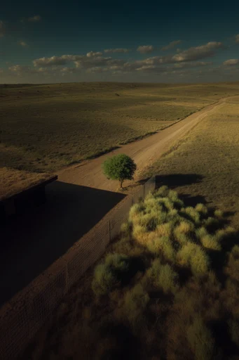 Chiaroscuro Pastoral Minimalism style reference image — solitary focal point