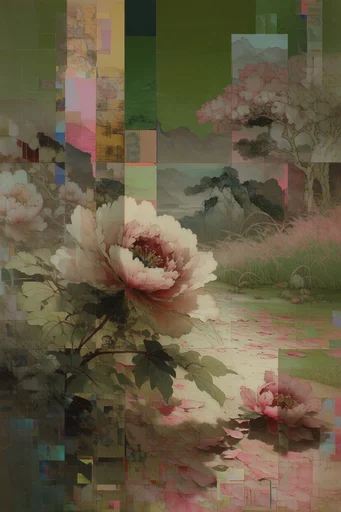 Deconstructed Analog Surrealism style reference image — vintage photographic texture