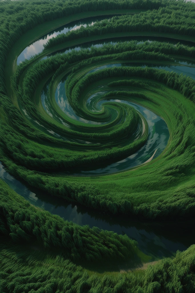 Surreal Biophilic Vortex style AI image example 2
