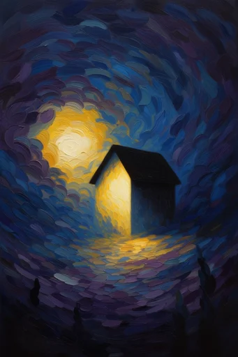 Luminous Celestial Impasto style reference image — radiant golden light