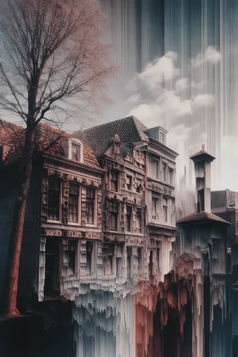 Surreal Digital Erosion style reference image — pixel sorting