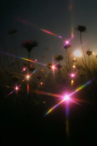 Ethereal Nocturnal Cinematic style reference image — vibrant light leaks