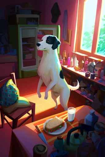 Neon Lofi Maximalism style reference image — saturated neon palette