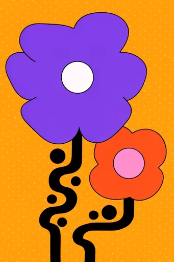 Vibrant Vector Pop style reference image — minimalist graphic design