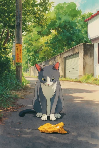 Luminous Nostalgic Anime style reference image — hand-drawn ink outlines
