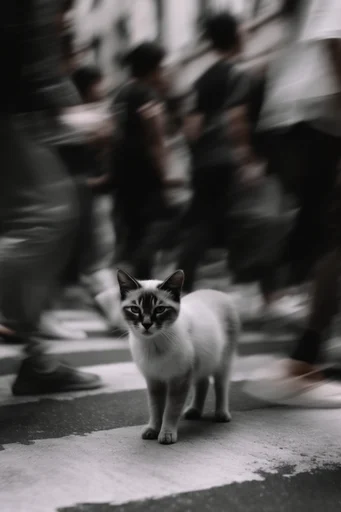 Cinematic Urban Solitude style reference image — long exposure