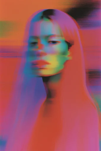 Analog Glitch Nostalgia moodboard — generate AI images in this style
