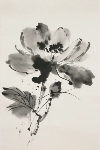 Expressive Ink Minimalism style reference image — high contrast ink