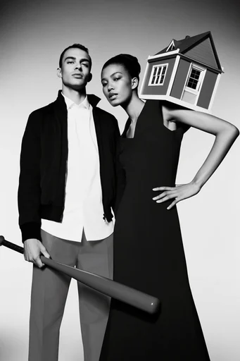 Avant-Garde Noir Editorial style reference image — dramatic chiaroscuro lighting