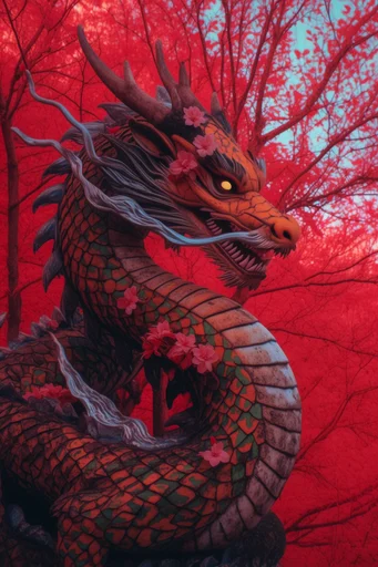 Surreal Infrared Crimson style reference image — ethereal dreamscape
