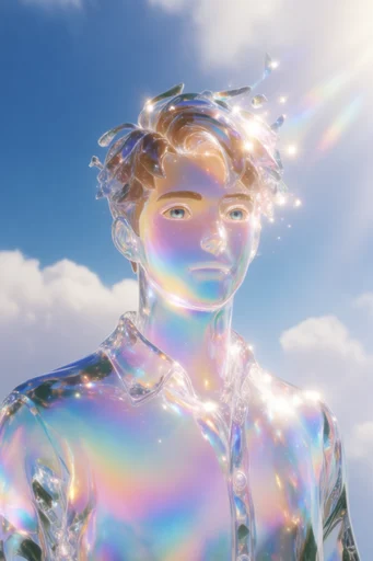 Ethereal Prismatic Dreamscape style reference image — jelly-like refraction