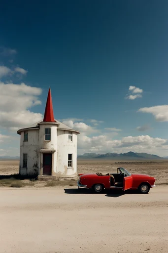Cinematic Retro Surrealism style AI image example 4