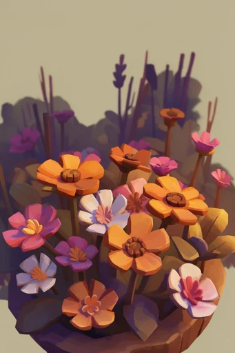 Cozy Stylized Fantasy style reference image — earthy muted color palette