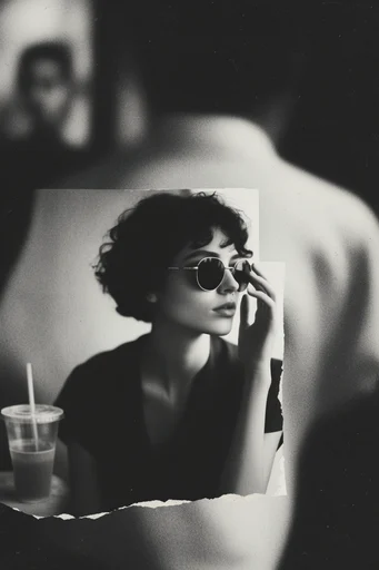 Monochromatic Avant-Garde Noir style reference image — aged monochromatic film grain