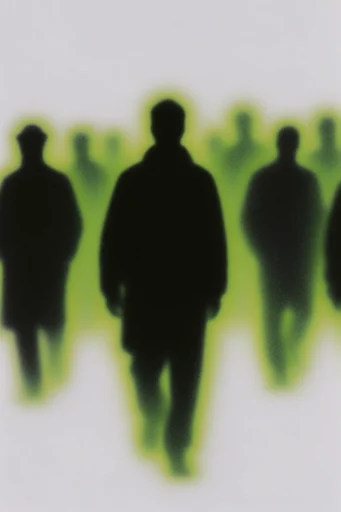 Luminescent Spectral Noir style reference image — high-contrast silhouette