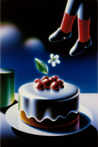 Metallic Dream Surrealism style reference image — metallic organic forms