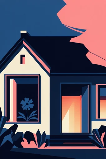 Graphic Noir Minimalism style reference image — flat color blocking