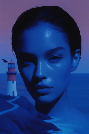 Bioluminescent Cobalt Noir style reference image — low-key cinematic lighting
