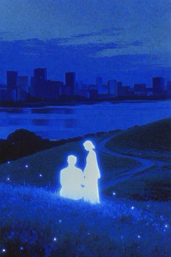 Luminescent Cobalt Nocturne style reference image — bioluminescent glow