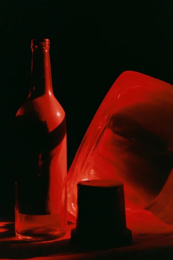 Cinematic Crimson Noir style reference image — high-contrast chiaroscuro