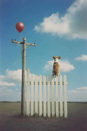 Surrealist Liminal Pastoralism style reference image — floating structures