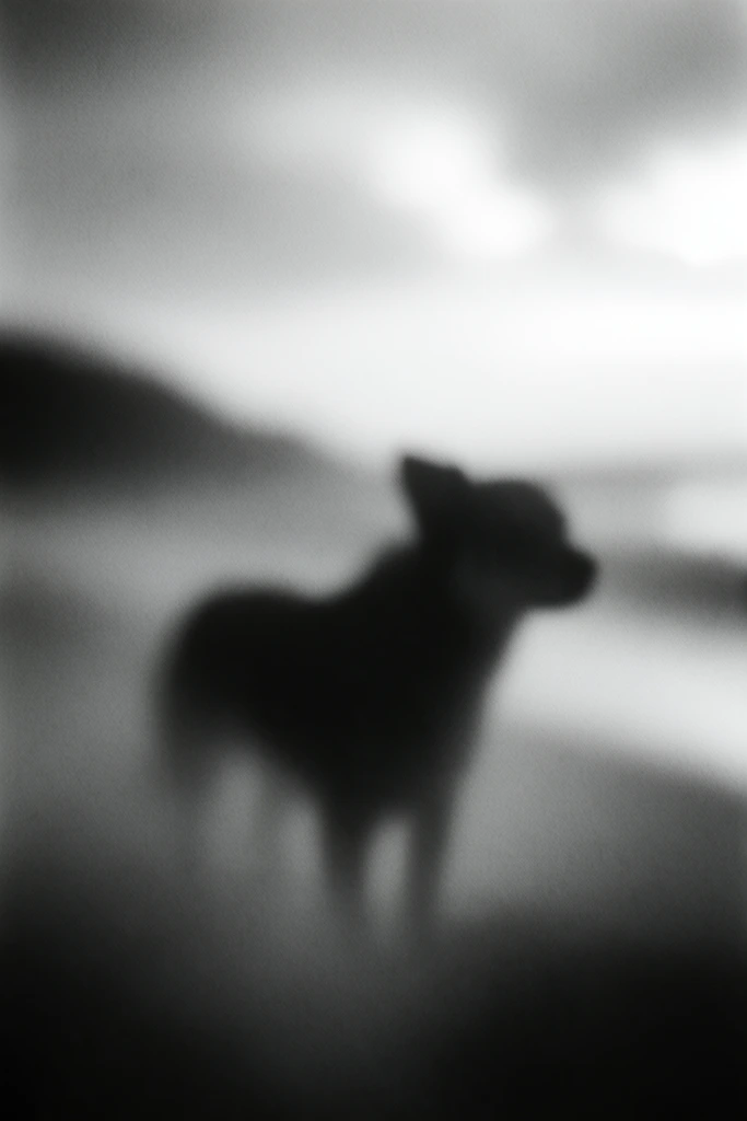 Ethereal Monochrome Noir style AI image example 3