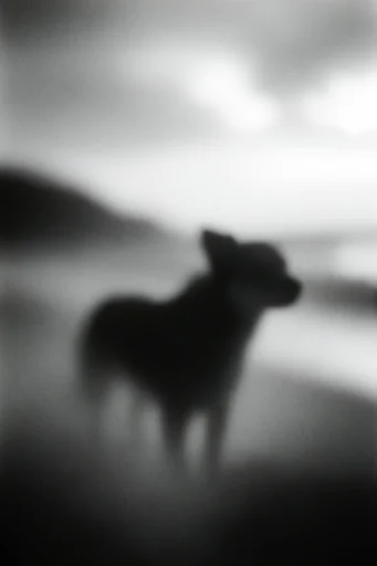 Ethereal Monochrome Noir style AI image example 3