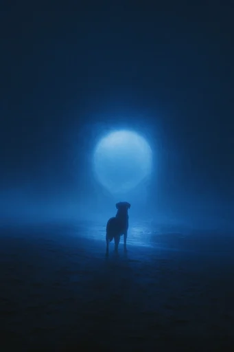 Ethereal Nocturnal Luminescence style reference image — mystical surrealism