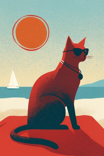 Modern Retro Printmaker style reference image — bold graphic illustration