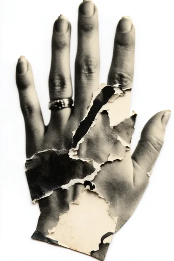Deconstructed Archival Collage style reference image — distressed vintage photography