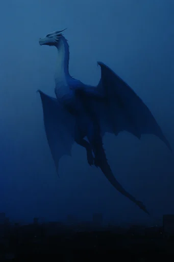Cinematic Blue Solitude style reference image — atmospheric fog