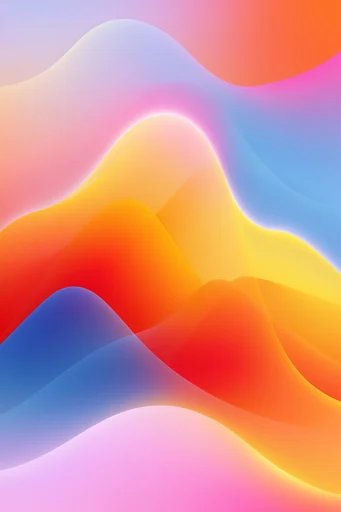 Luminous Fluid Gradient style reference image — fluid organic shapes