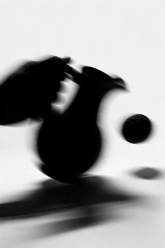 Kinetic Monochrome Silhouette style reference image — motion blur