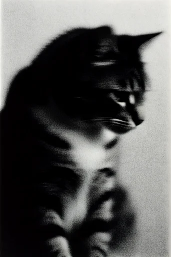 Monochrome Surrealist Noir style reference image — distressed xerox texture