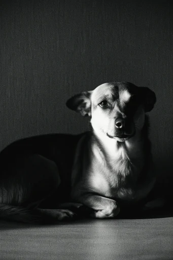 Tactile Chiaroscuro Noir style reference image — introspective mood