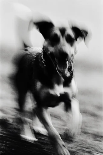 Spectral Kinetic Noir style reference image — lo-fi darkroom print