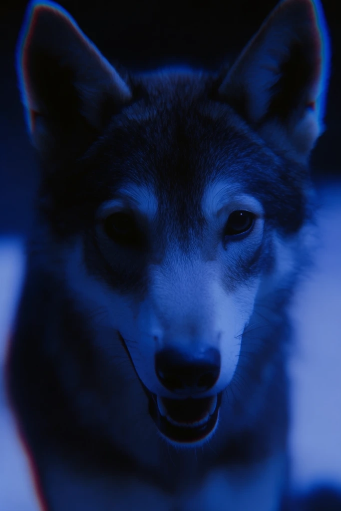 Luminous Cobalt Cyber-Noir style AI image example 3