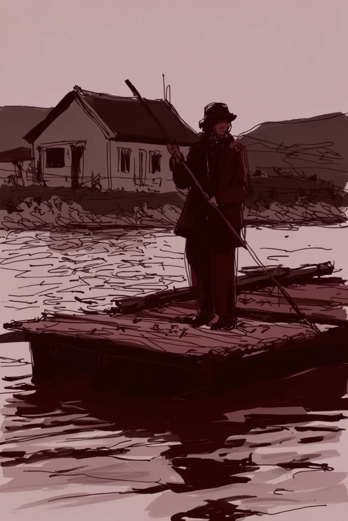 Expressive Graphic Noir style AI image example 2