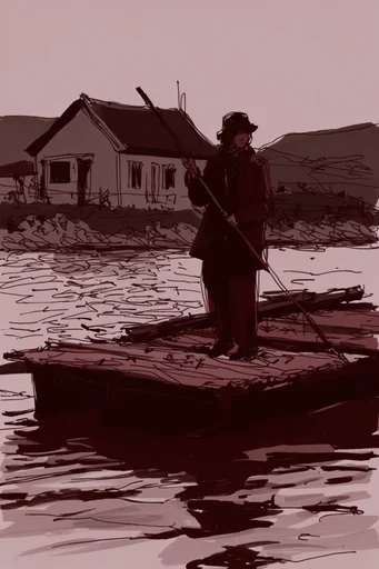 Expressive Graphic Noir style AI image example 2