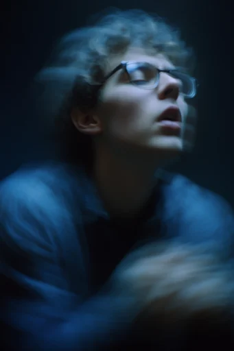 Spectral Kinetic Noir moodboard — generate AI images in this style