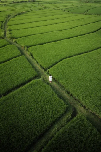 Minimalist Pastoral Chiaroscuro style reference image — serene pastoral atmosphere
