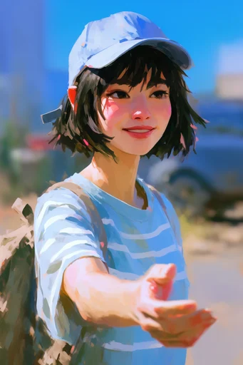 Vibrant Painterly Landscapes style reference image — high-contrast lighting