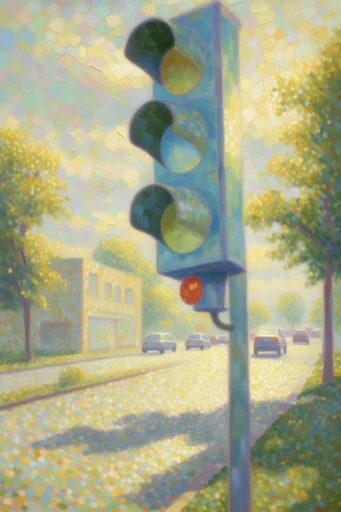 Ethereal Mosaic Impressionism style reference image — pointillist style