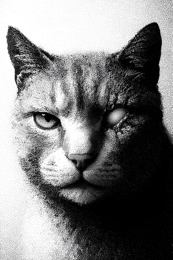 Monochrome Graphic Realism style reference image — minimalist white background