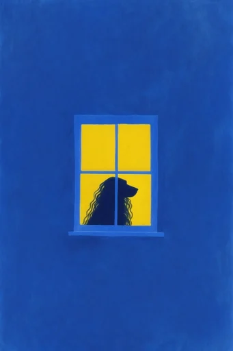 Cobalt Surreal Minimalism style reference image — glowing yellow accents