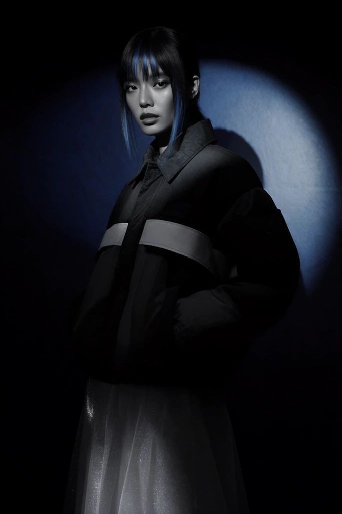 Cobalt Noir Minimalist style AI image example 1