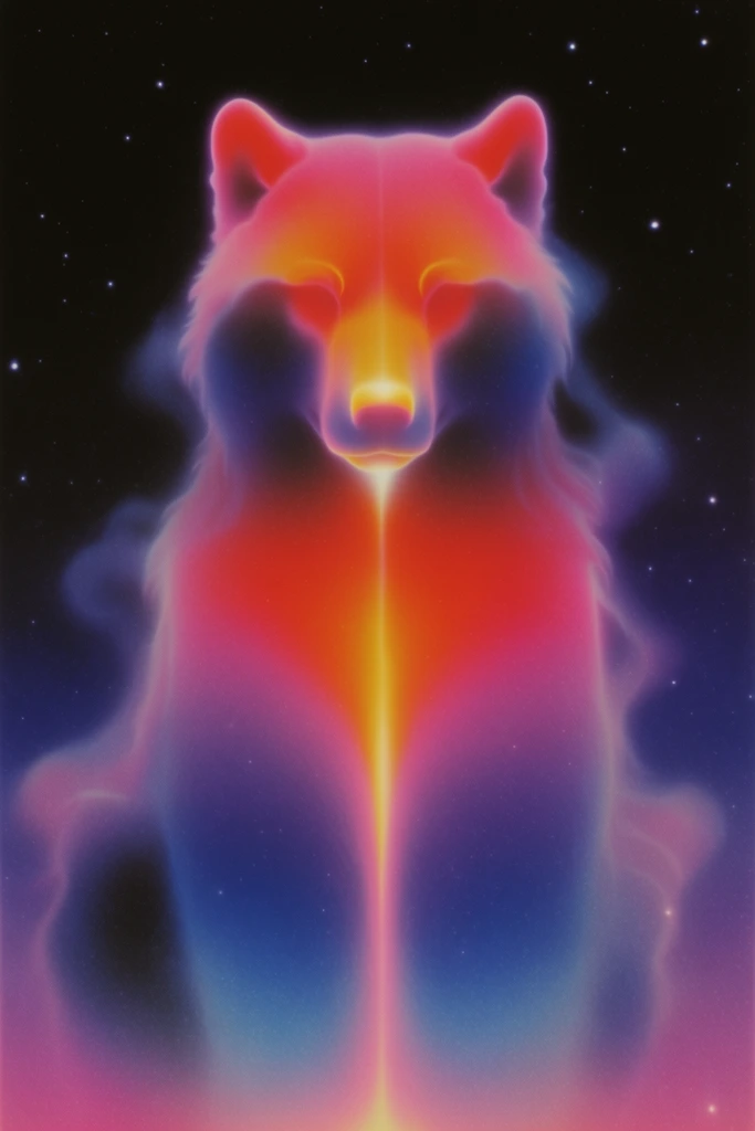 Neon Psychedelic Retro-Noir style AI image example 3