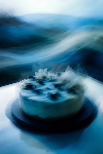 Monochromatic Ethereal Motion style reference image — fluid motion trails