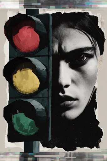 Fragmented Noir Portraiture style reference image — chiaroscuro portraiture