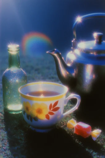 Ethereal Neon Retro-Cosmos style reference image — chromatic aberration